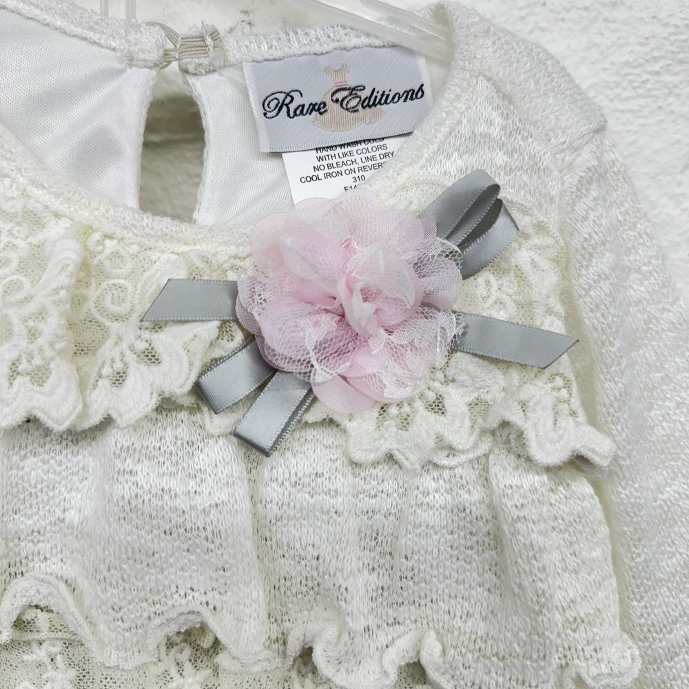 Rare Edition 24 Mo‎ Pant Suit. Lace Flower  Leggings  Polka Dot